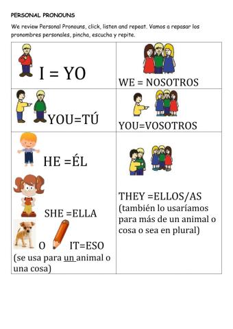 Personal pronouns