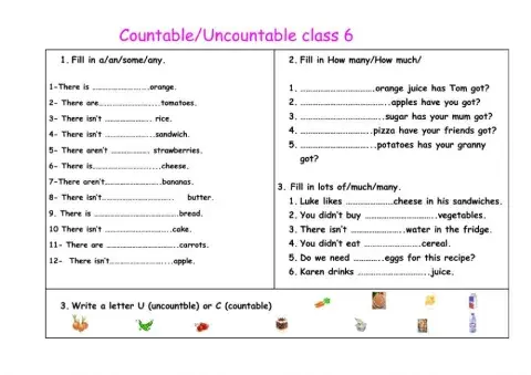 Countable-Uncountable nouns