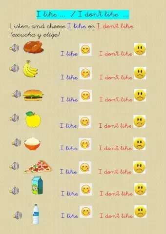 I like, I don't like