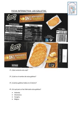 Las galletas y sus porcentajes.