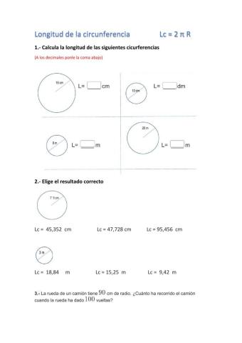 Longitud de circunferencia