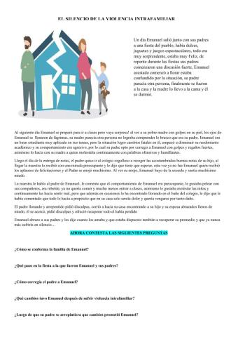 El silencio de la violencia Intrafamiliar