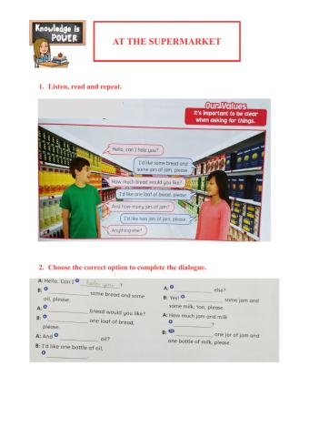 At the market- Asking things