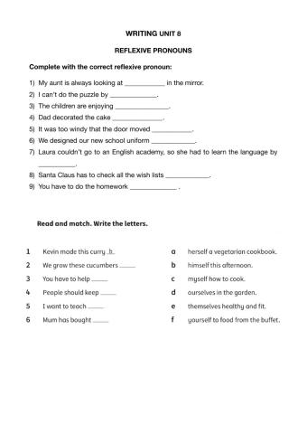Writing 1 unit 8