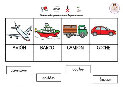 Mayúsculas y minúsculas (Los transportes)