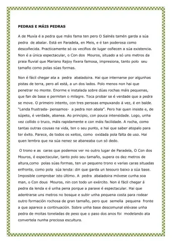 Pedras e máis pedras