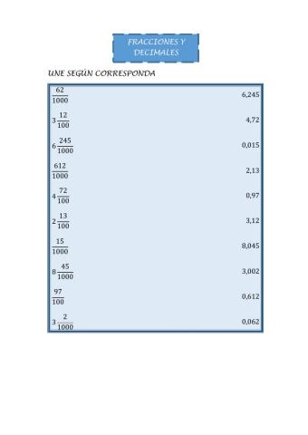 Transformar de fraccion a decimal
