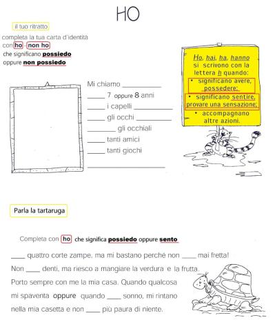 HO - possiedo oppure sento