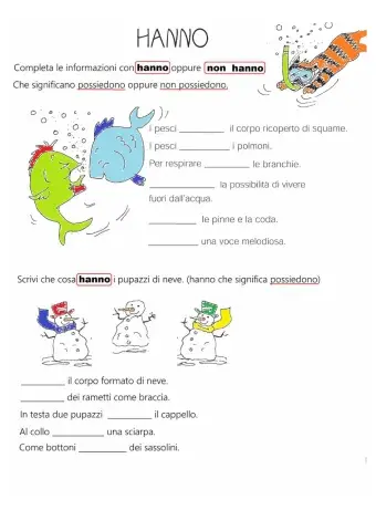 HANNO - possiedono oppure sentono