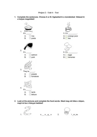 Project 2 Unit 4 Test