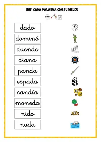 Unir palabra y dibujo