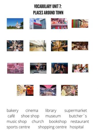 Vocabulary unit 7 places around town