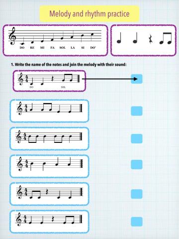 Rhythm and melody practice