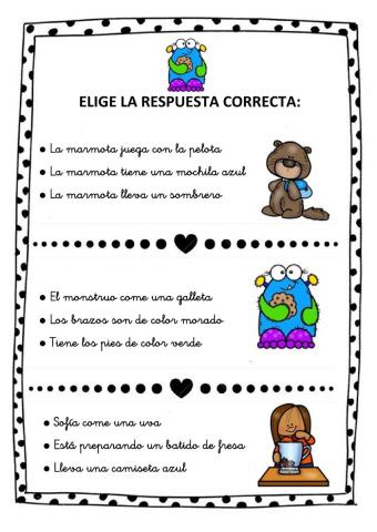 Comprensión de frases