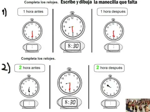 El reloj primero de primaria
