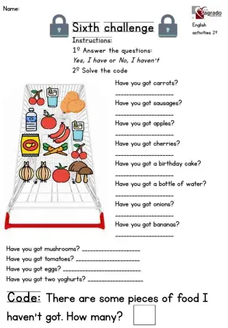 Food (Have got- haven't got)