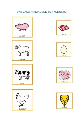 Animales con su producto