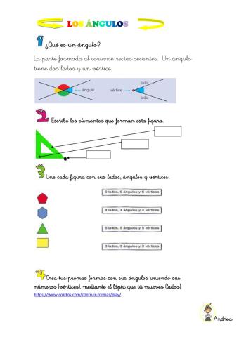 Ficha ángulos, 3ºEP.