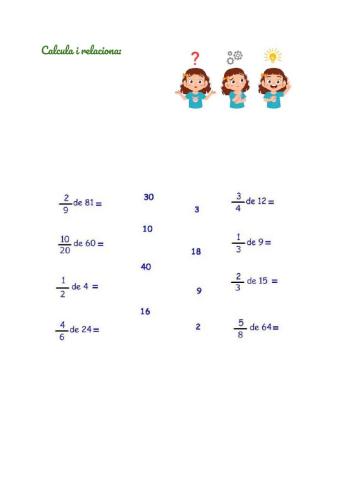 Fracció d'un nombre