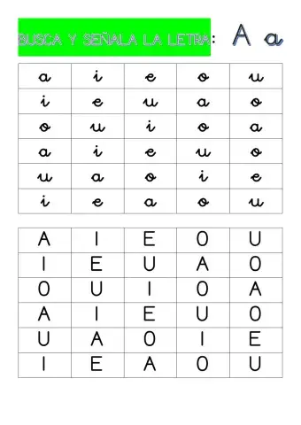 Busca la letra a
