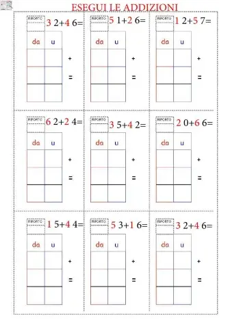 Addizioni colonna senza cambio