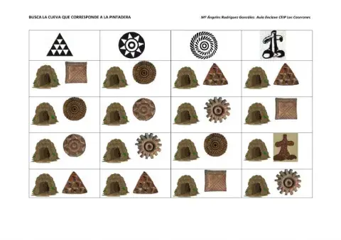 ATENCIÓN: pica sobre la cueva que corresponde a la pintadera 