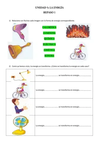 Repaso tema energía