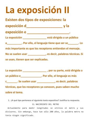La exposición II Tipos de exposición