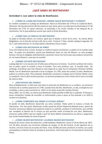 ¿Qué sabes de Beethoven?