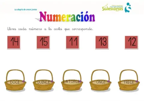 Numeración 11 a 15