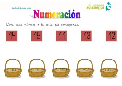 Numeración 11 a 15