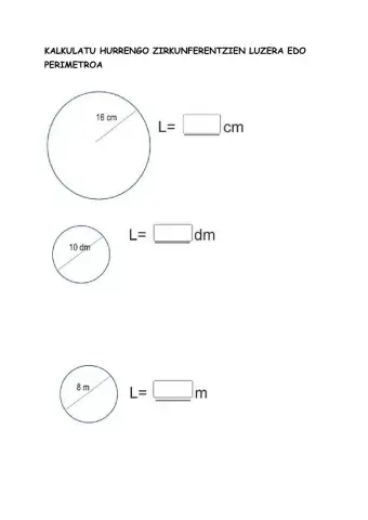 Zirkunferentziaren luzera