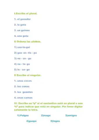 Número del sustantivo