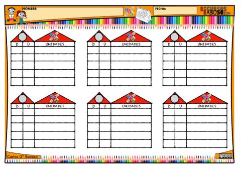 Casitas descomposición hasta Decenas