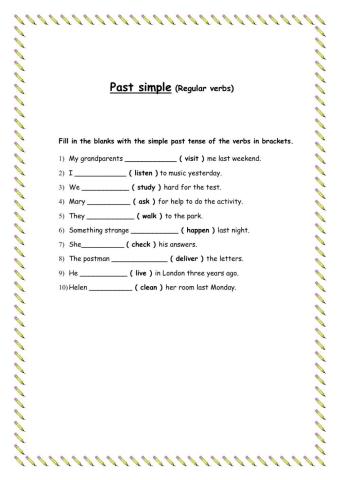 Past simple (regular verbs)