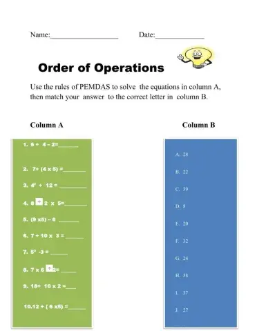 Order  of Operations