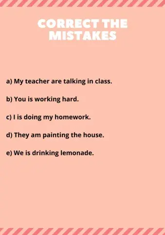 Correct the mistakes