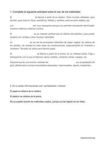 Origen de los materiales