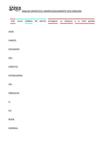ANALISIS MORFOSINTÁCTICO