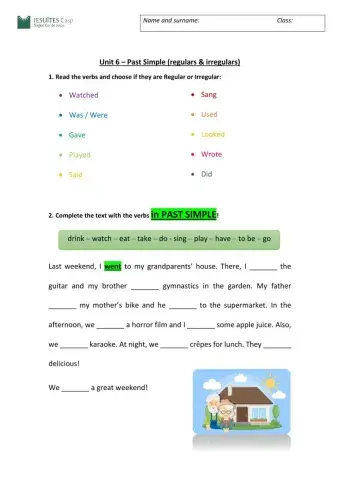 Unit 6 Regular - Irregular