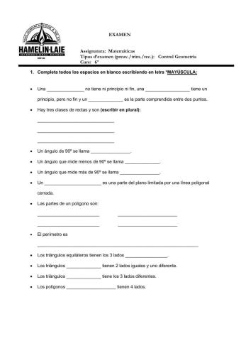 Examen geometría Final