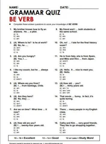 Verb to be