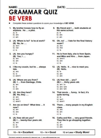 Verb to be