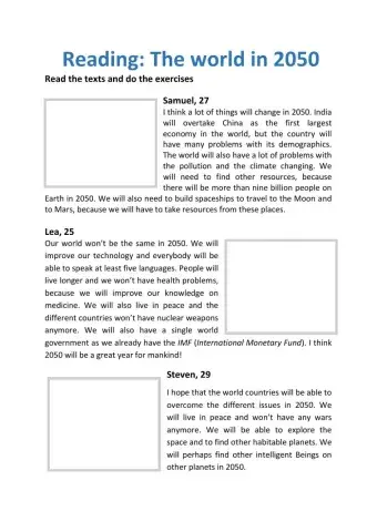 Look into the future