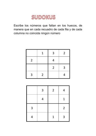 Sudokus