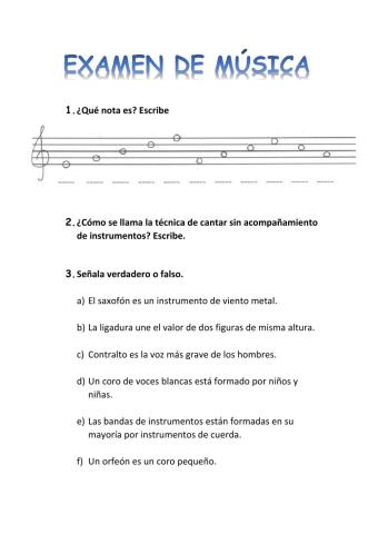 Examen música