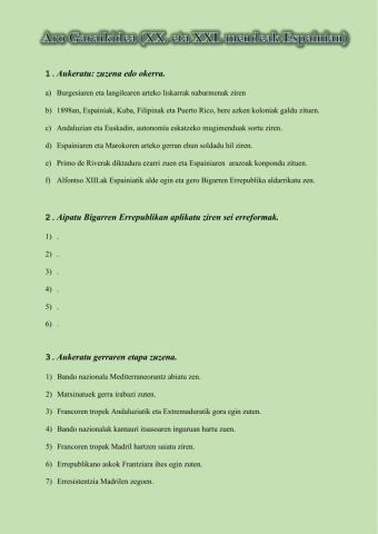 Aro Garaikidea (XX. eta XXI. mendeak Espainian)