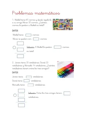 Problemas matemáticas 1