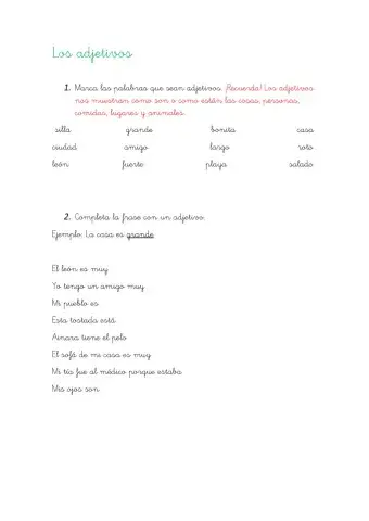 Los adjetivos 3