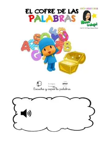 El cofre de las palabras, palabras con B